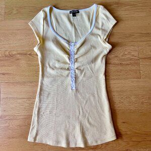 Bebe Sport y2k Cap Sleeve Shirt